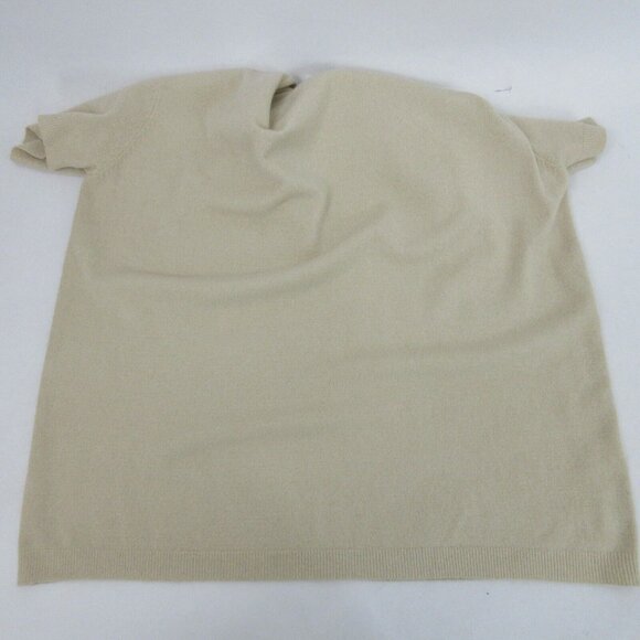 Jones New York Shell Size Large Beige Short Sleeve Rounded Neck Pullover Career - Picture 6 of 7